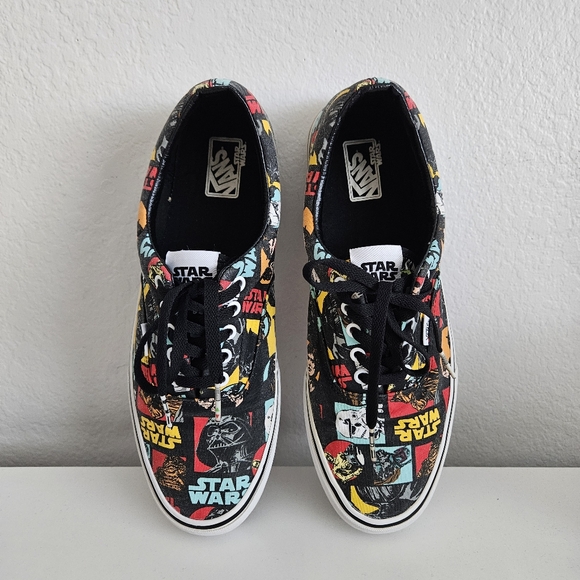 Vans Other - Vans | Disney Star Wars Era Canvas Lace Up Shoes Black Space Galaxy, Men's 12